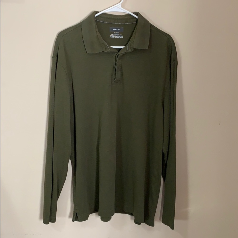 alfani • men’s long sleeve polo shirt